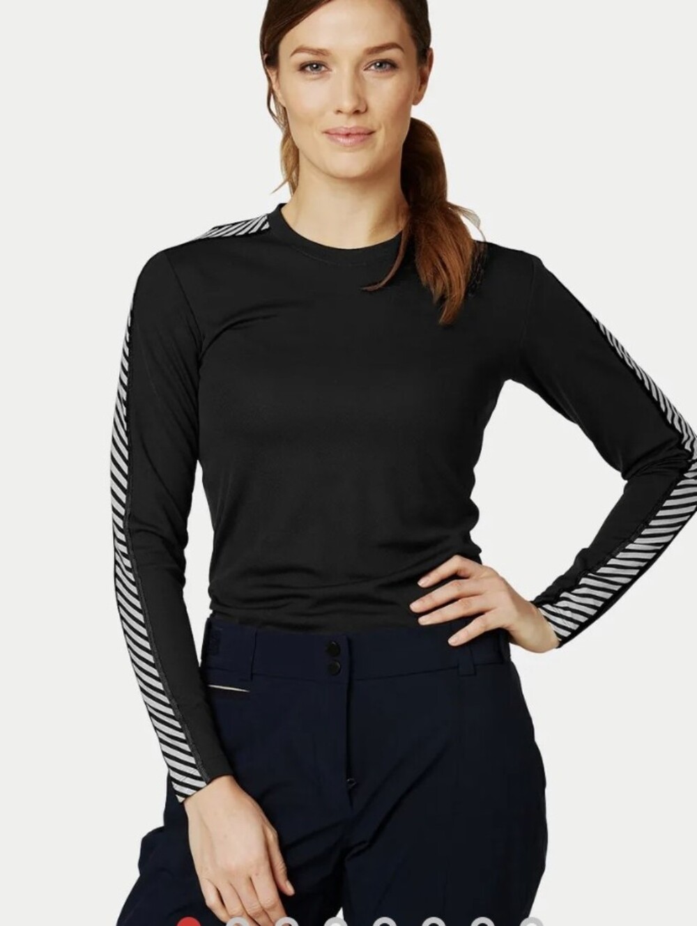 Helly Hansen LIFA Long-Sleeve Crew Base Layer. Black. Size Medium.